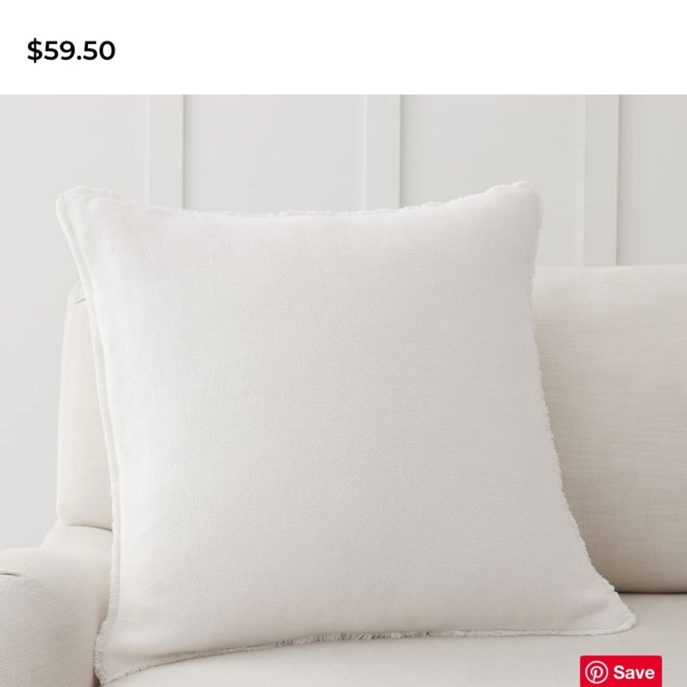 Pottery Barn Willa Textured Fringe Pillow (2)